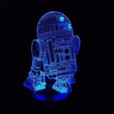 Satelite Illusion Lamp CNC Laser Engraving Free Vector CDR File