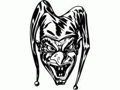 Scary Clown Design 19 Free Download DXF File