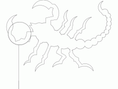 Scorpion Outline Art DXF File