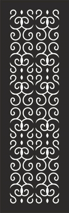 Seamless Floral decorative Pattern Free DXF Vectors File