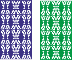 Seamless Lace Border Design Partition Screen Laser Cut CDR File