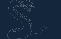Serpent Snake Laser Cut DXF File