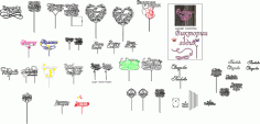 Set of Birthday Cake Topper Design CDR File