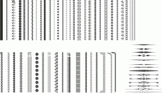 Set of Border and Lines Graphic CDR File