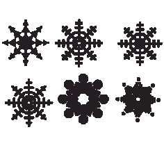 Set Of Snowflake SVG File