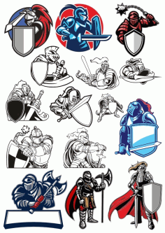 Sheild Man Cartoon CDR File
