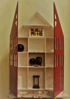 Shelf with Door Home Decor Idea Laser Cut CDR File