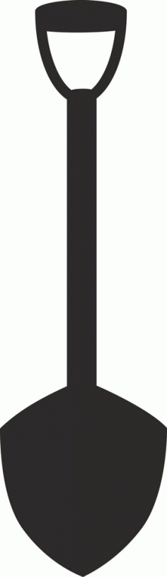Showel Digging Tool Silhouette Vector Free DXF Vectors File