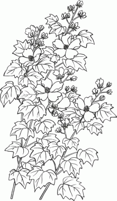 Simple Floral Panel CDR File