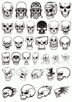 Skull Demon or Evil Horror Set T-Shirt Laser Printing CDR File