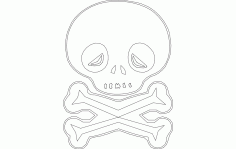 Skull Outline DXF File