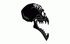 Skull Side View DXF File