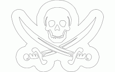 Skull Swords DXF File
