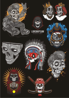 Skull T Shirt Printing CDR Vectors File
