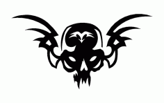 Skull Template Design 09 DXF File