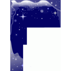 Snowflake Card Vector SVG File