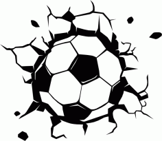 Soccer Ball Vector Laser Cut CDR File