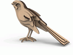 Sparrow 3d Puzzle Free CDR Vectors File