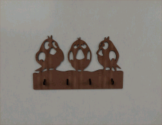 Sparrow Bird Wall Hanger Key Coat Hook Clothes Rack Free CDR File