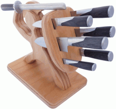 Spartan Warrior Knife Block Laser Cut Free CDR File