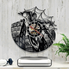 Spiderman Vector Wall Clock Design CDR File
