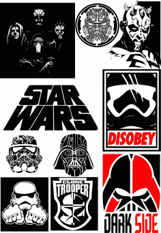 Star War T Shirt Sticker CDR File