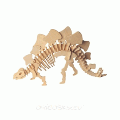 Stegosaurus 3D Puzzle Laser Cut DXF File