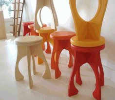 Stool CNC Laser Cut Free CDR Vectors File