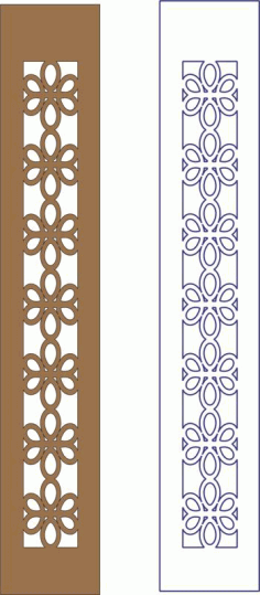 Strip Art Plasma Cutting Grill Design DXF File