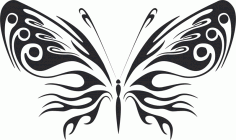 Stylized Vector Butterfly Free DXF Vectors File