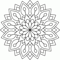 Sunflower Mandala CDR Vectors File