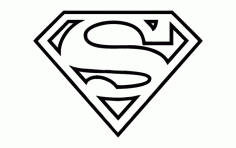 Super Man Logo Vector DXF File