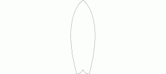 Surfboard Shape Sports Game DXF File