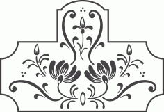 Swirl Floral Design Free Dxf File For Cnc DXF File