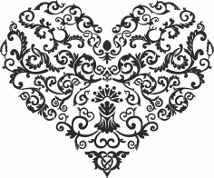 Swirl Shaped Heart CDR File