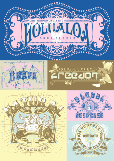 T-Shirt Print Vector Set Free CDR Vectors File
