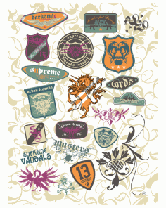 T-Shirt Templates Logos Vector Set Free CDR File