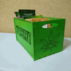 Tea Box Laser Cut Desk Organizer CDR File