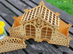 Tea House Laser Cutting Free CDR Vectors File
