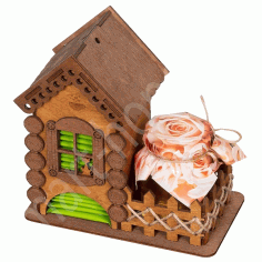Tea house Laser Cutting Template Free CDR Vectors File