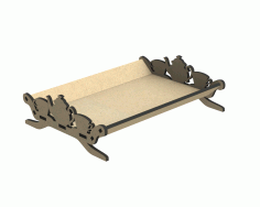 Tea Tray Laser Cut Design CDR File