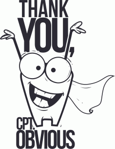 Thank You Cartoon Sticker CDR Vectors File