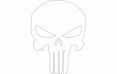 The Punisher Skull Silhouette DXF File