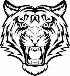 Tiger Head Vector Free CDR File