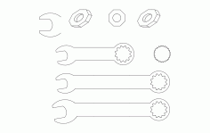 Tools (Wrench) Free DXF Vectors File