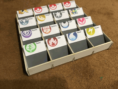 Trading Card Sorting Box Free DXF Vectors File