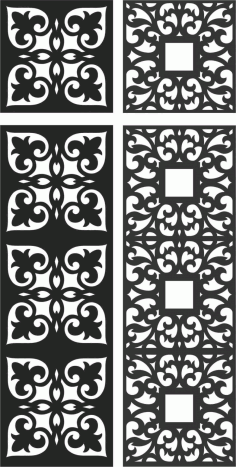 Traditional Decorative Metal Panel for Gardens DXF File