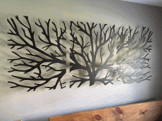 Tree Of Life Wall Decor 3 Pieces Laser Cut Free CDR Vectors File