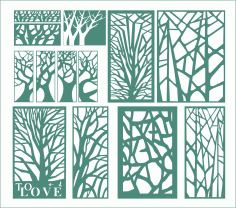 Tree Ornament Vectors CNC Laser Cut Free CDR File
