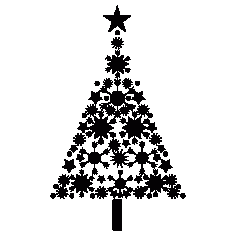 Tree Snowflake SVG File